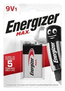 Battéria, 9V, 1 dB, ENERGIZER Max